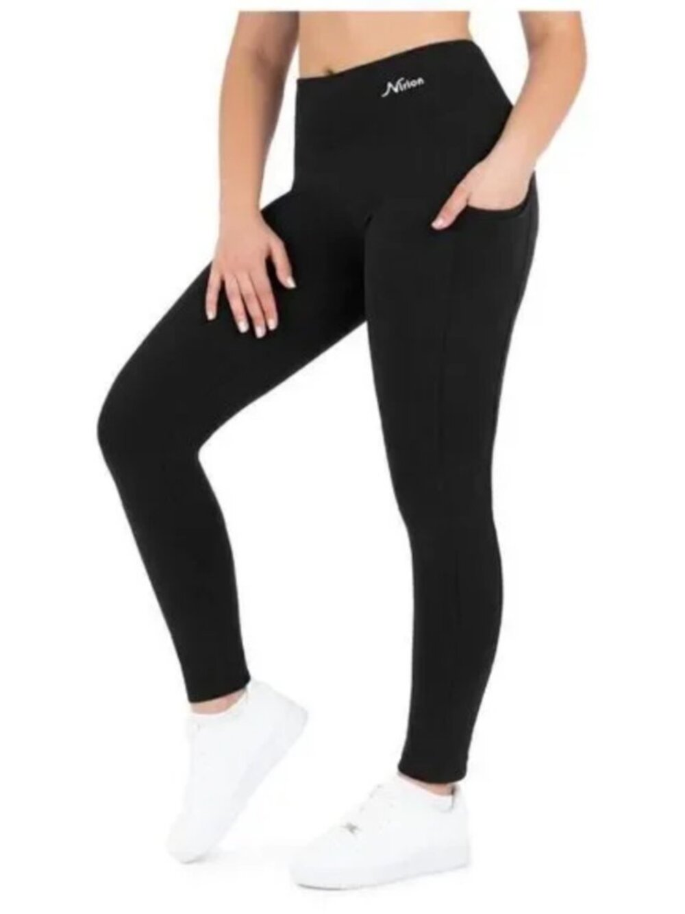 Nirlon High Rise Leggings with Pockets Workout Yoga (M) NWT!